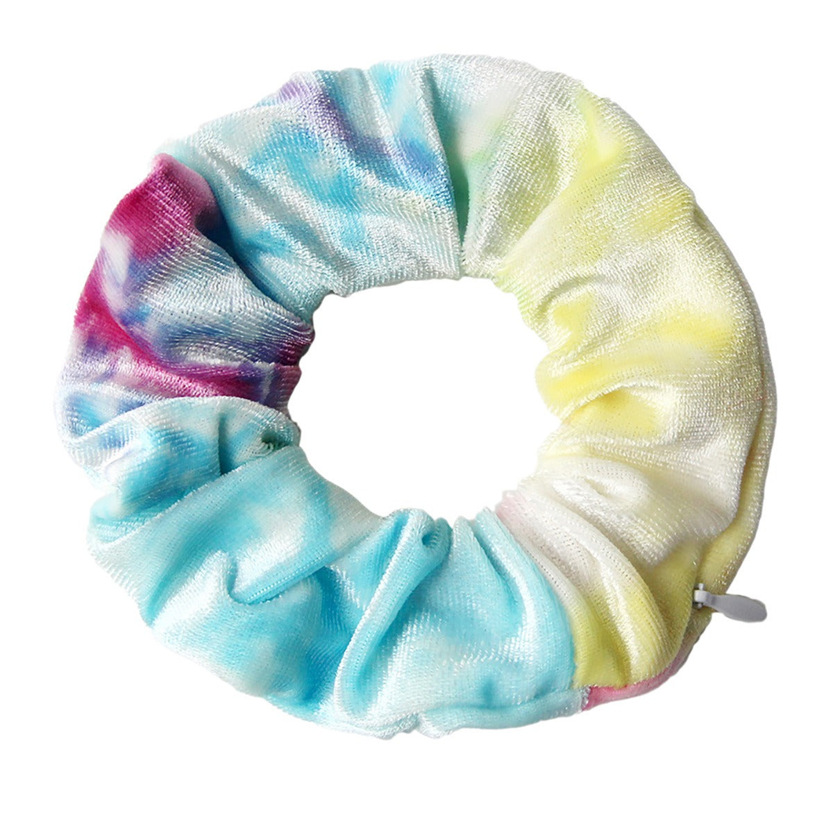 Tie dye velvet zipper large intestine loop